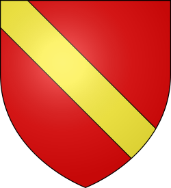 Blason gueules-bande or